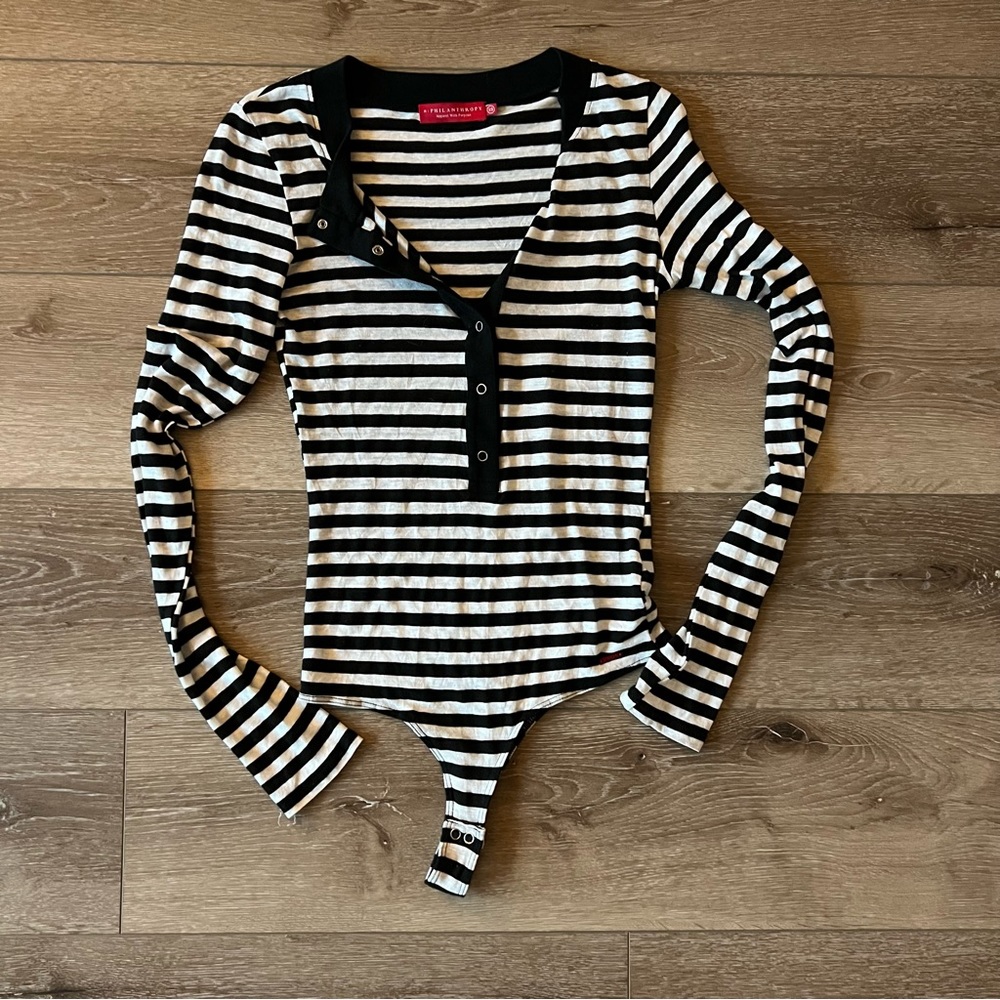 N:philanthropy stripped bodysuit